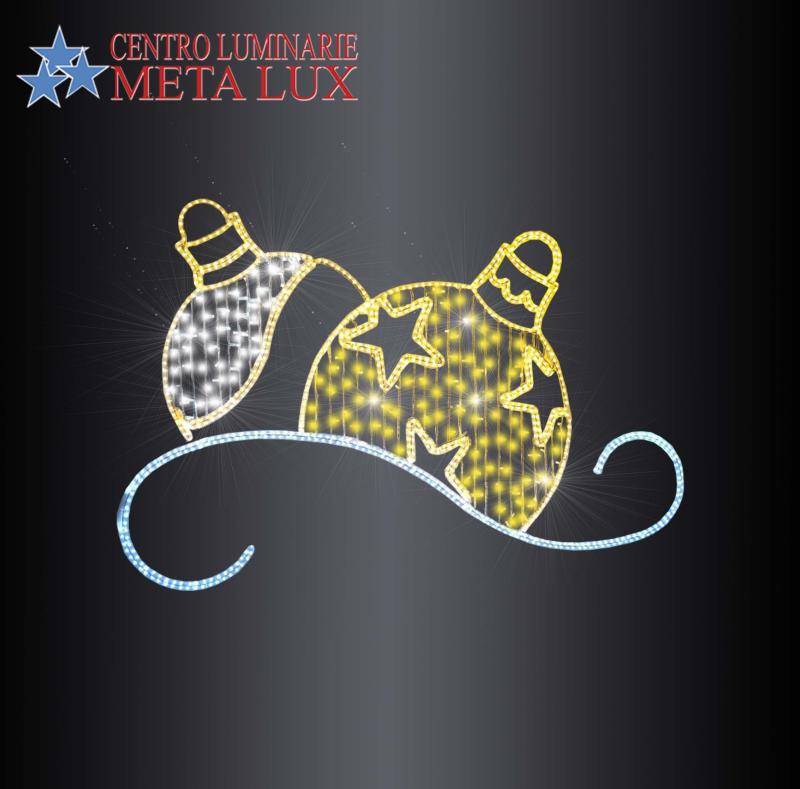 Doppia sfera con stelle su scia