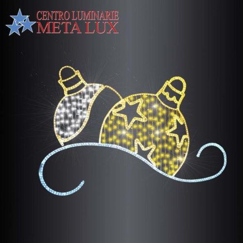 Doppia sfera con stelle su scia